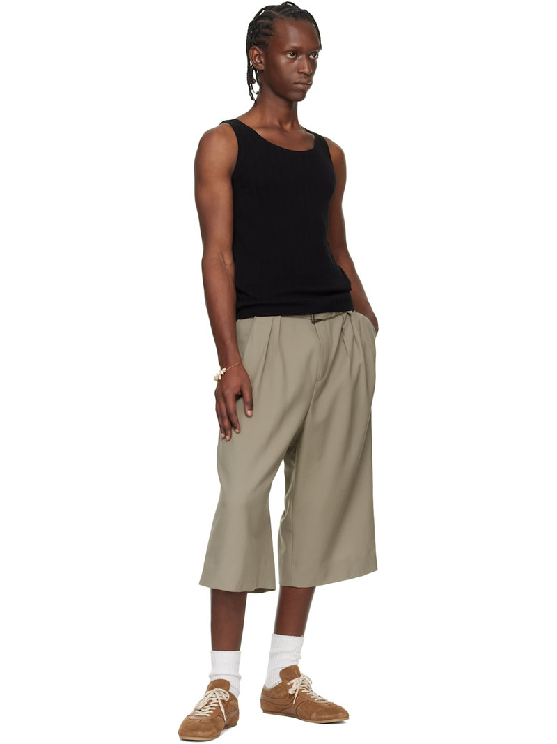 Dries Van Noten Black Rib-Knit Tank Top outlook