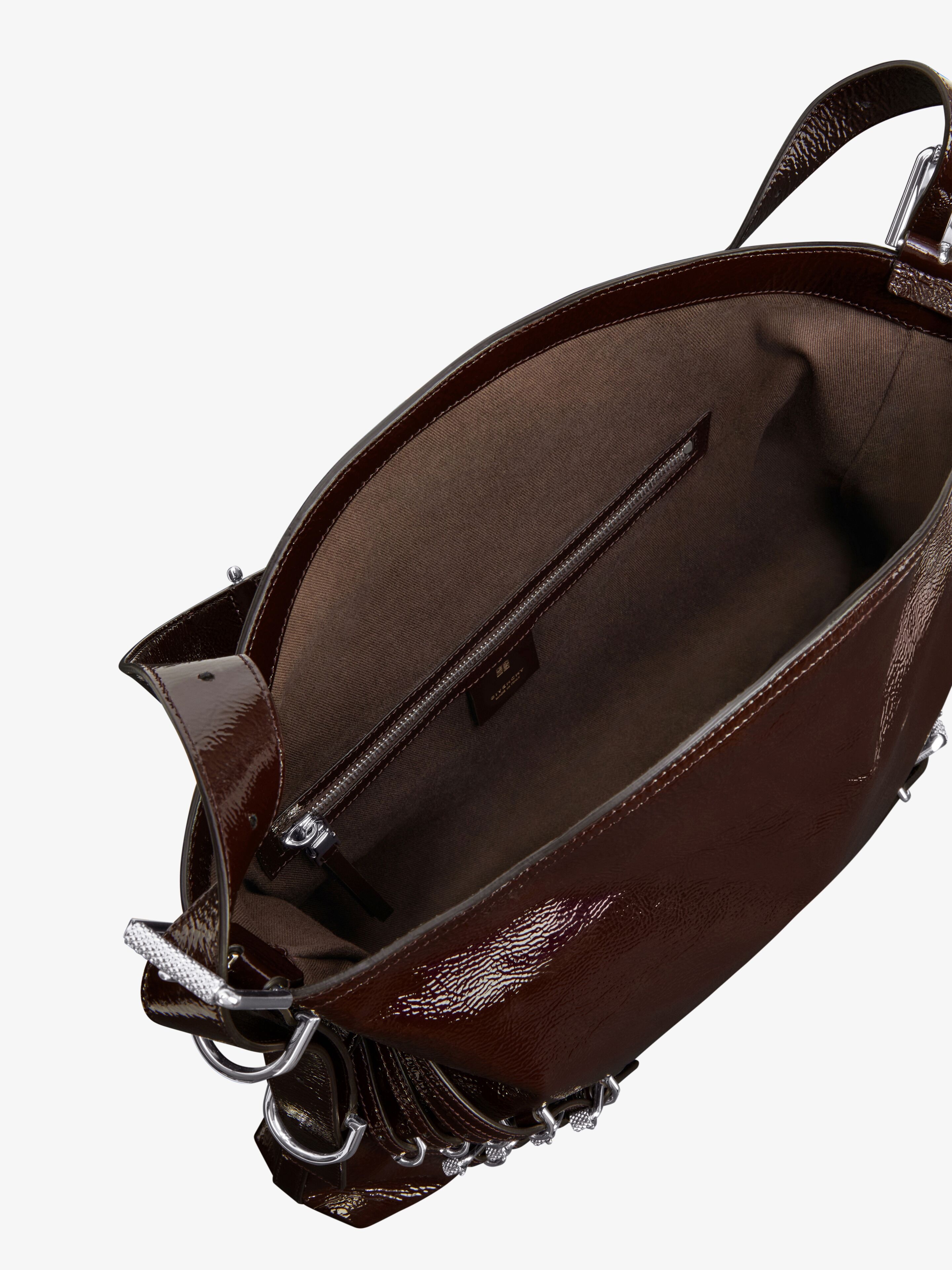 MEDIUM VOYOU BAG IN PATENT LEATHER WITH MULTI-BUCKLES - 5