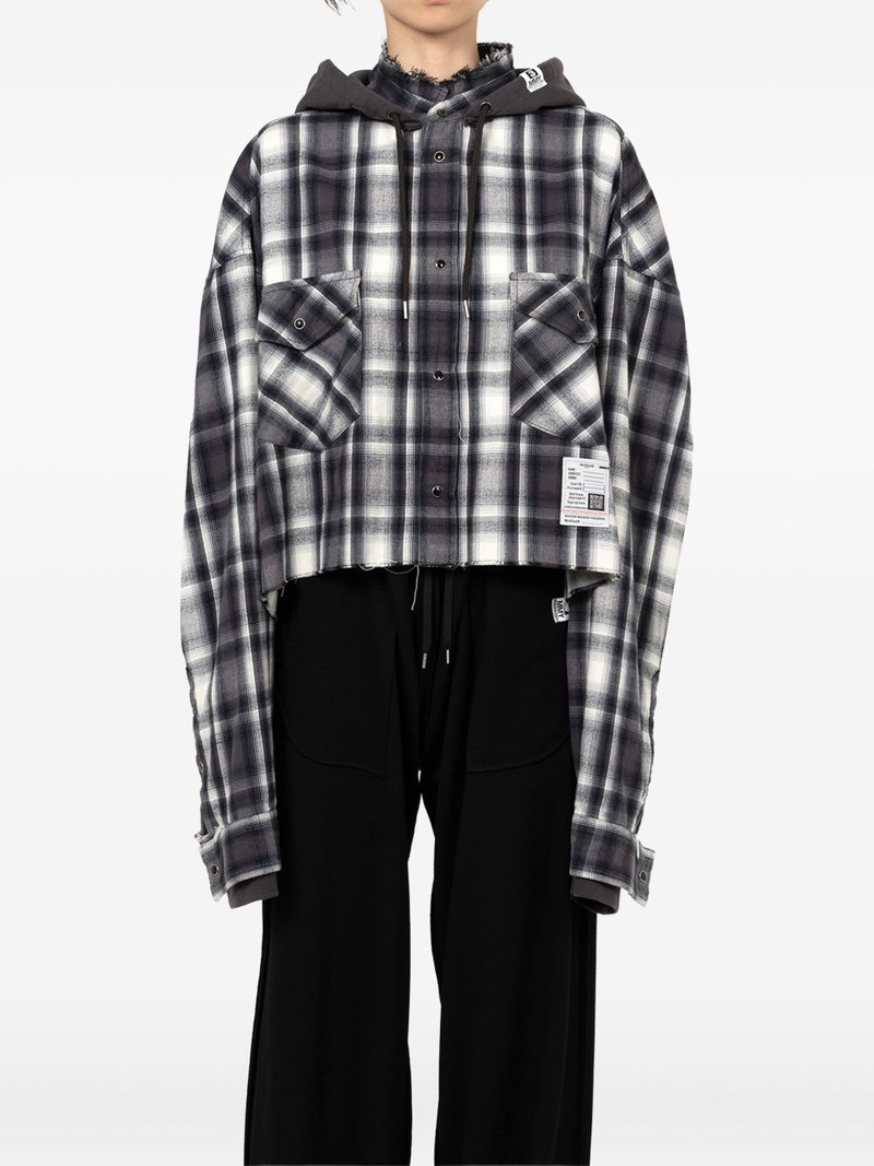 Maison MIHARAYASUHIRO hooded check shirt outlook