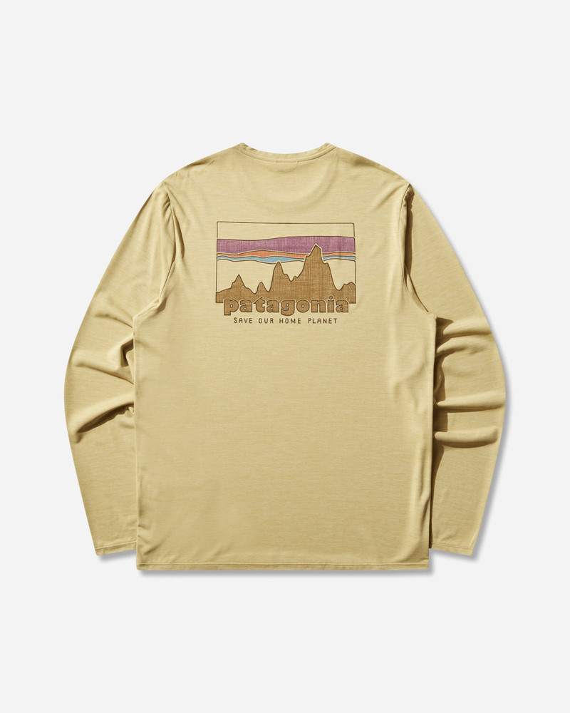 Patagonia Men's Capilene Cool Daily Longsleeve Shirt '73 Skyline Limestone Yellow outlook