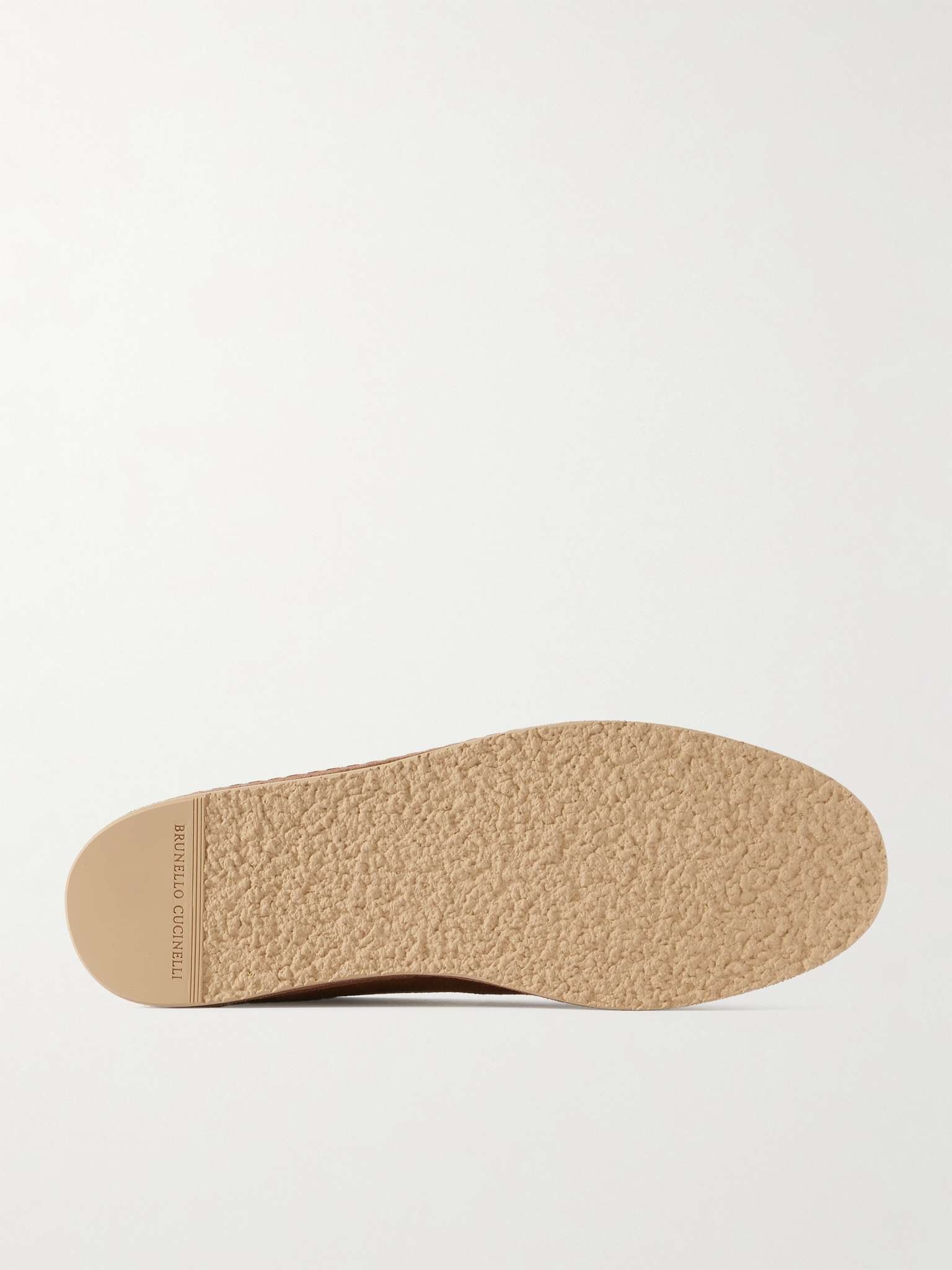 Washed-Suede Penny Loafers - 3
