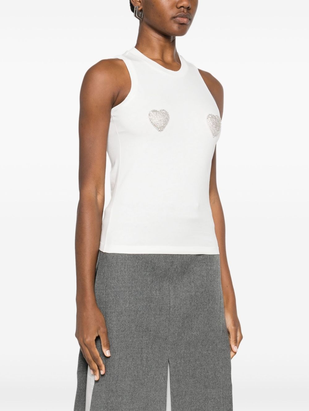 heart-patch tank top - 3