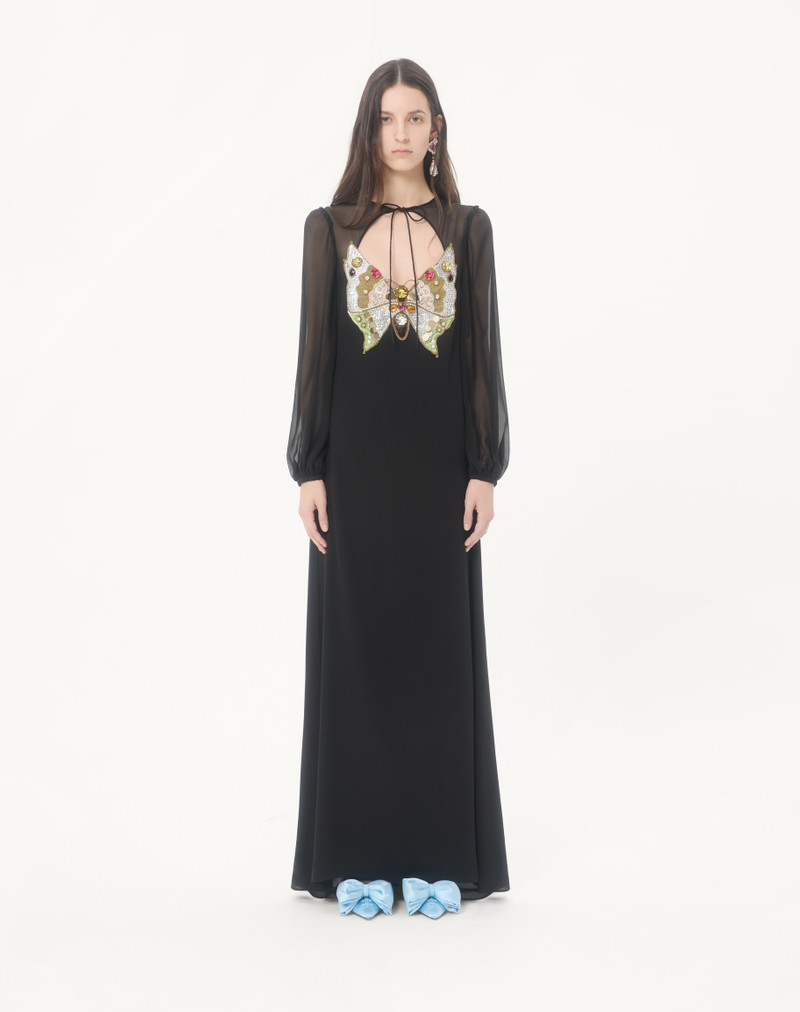 EMBROIDERED GEORGETTE LONG DRESS 4