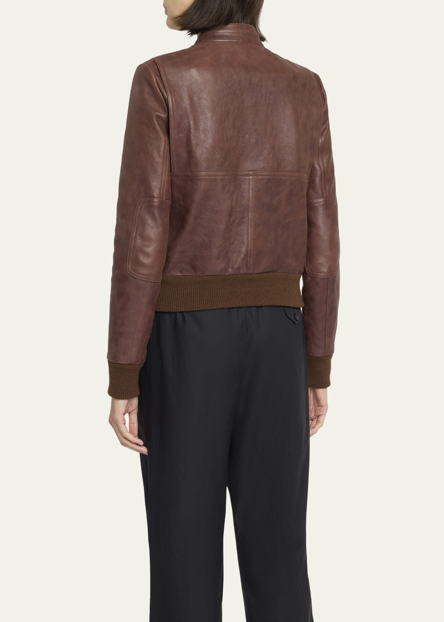 Bader Leather Aviator Jacket - 3