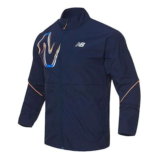 New Balance Graphic Impact Run Jacket 'Blue Multi' AMJ21265-ECL - 1