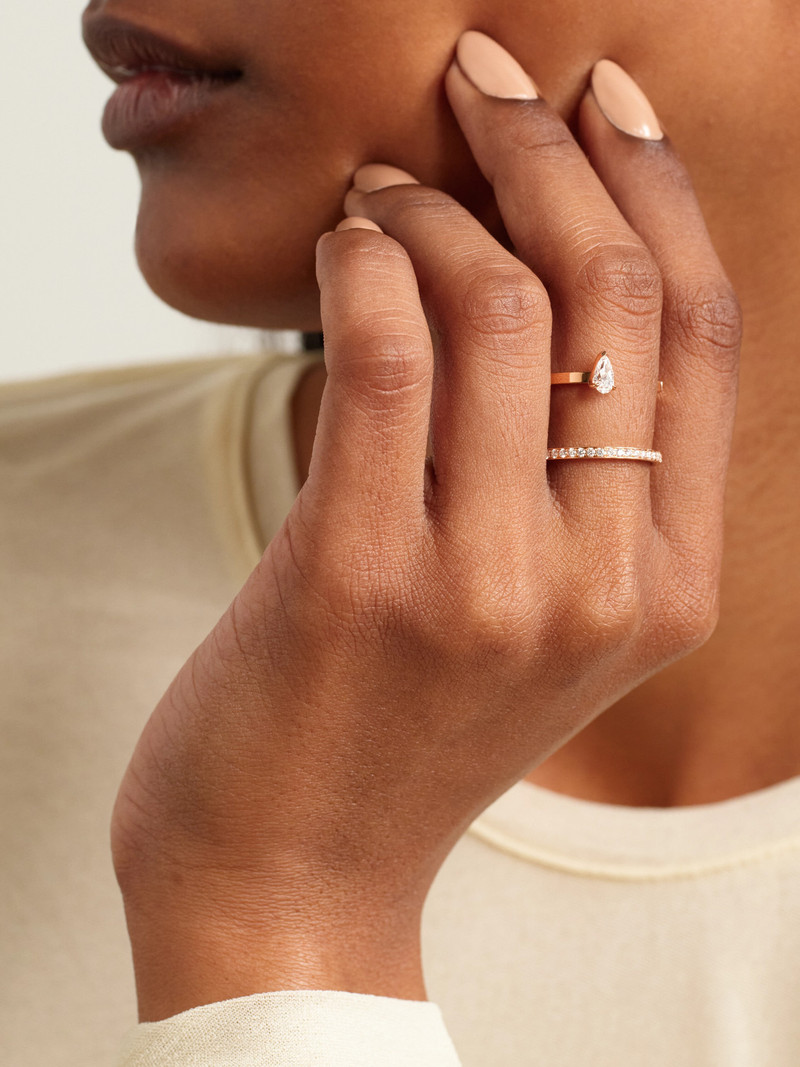 REPOSSI Serti Sur Vide 18-karat Rose Gold Diamond Ring outlook