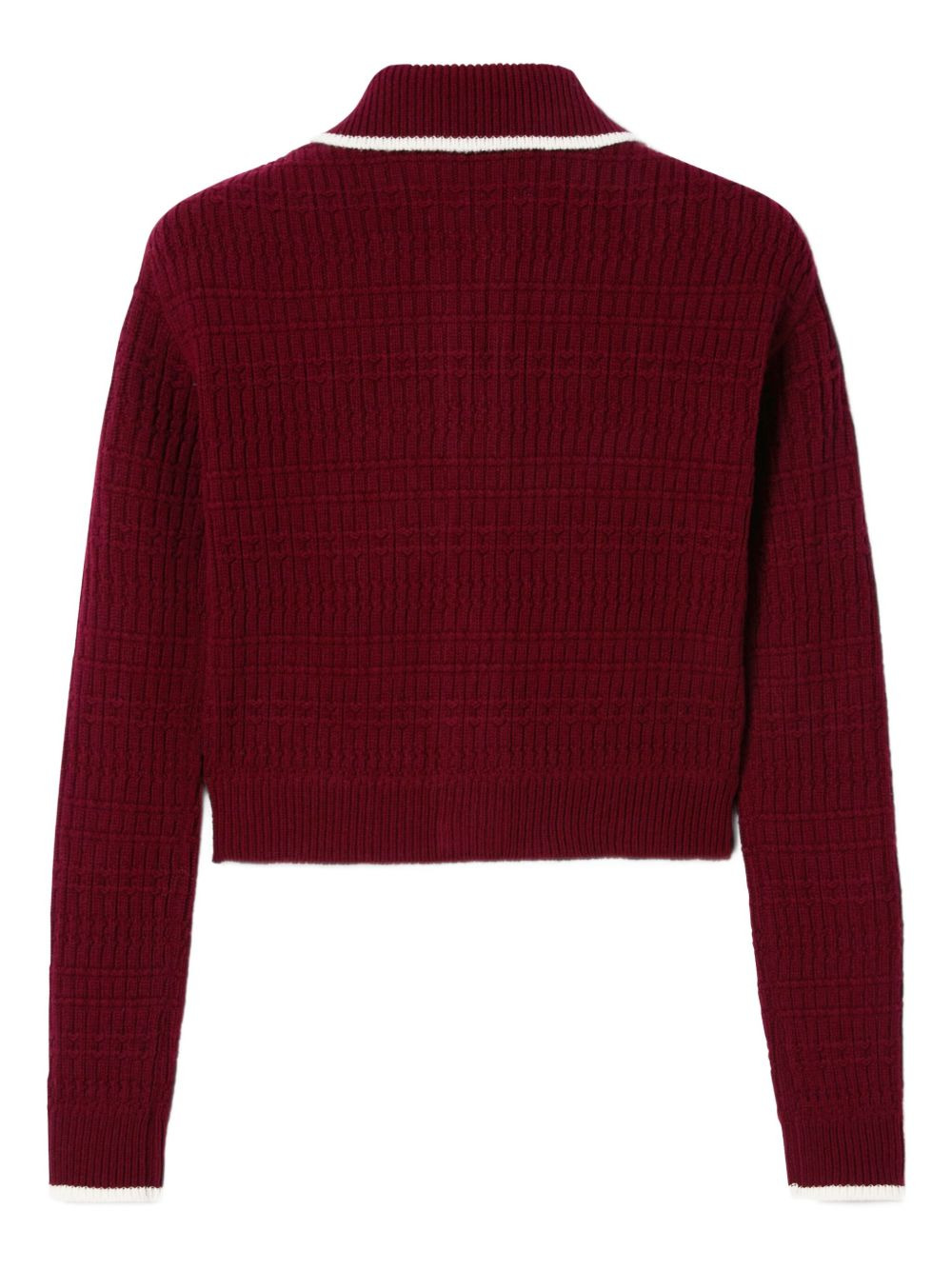 crochet-panel button-fastening cardigan - 5