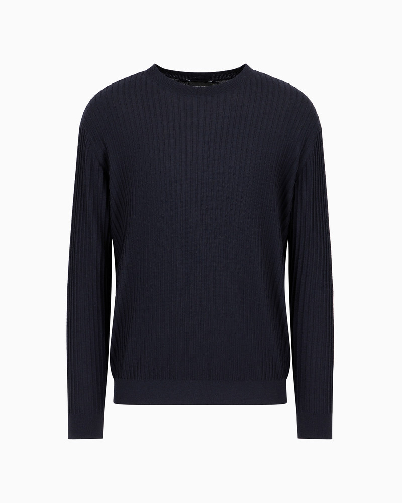 Travel Essentials ribbed-effect virgin-wool jumper 1