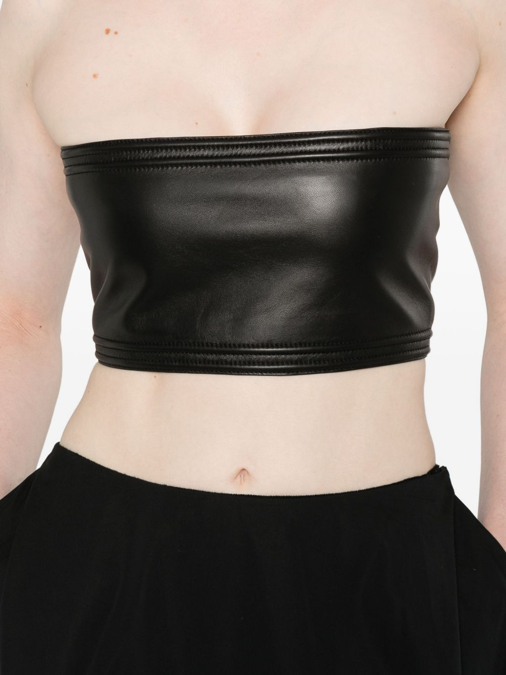 leather bandeau top - 5
