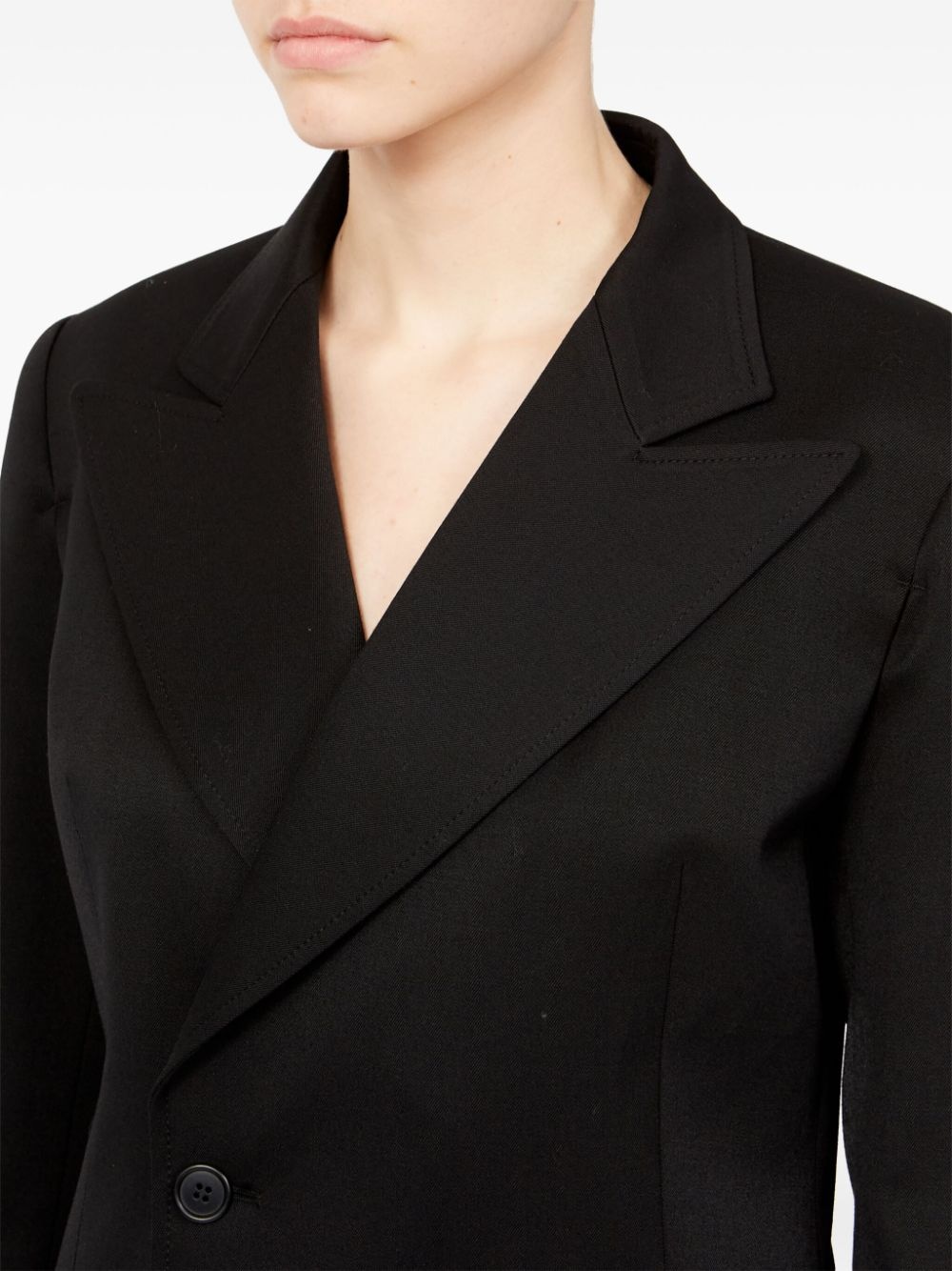 logo-patch twill blazer - 5