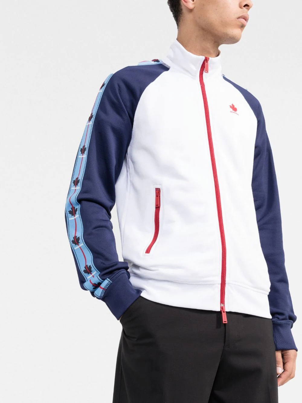 logo-print track jacket - 3