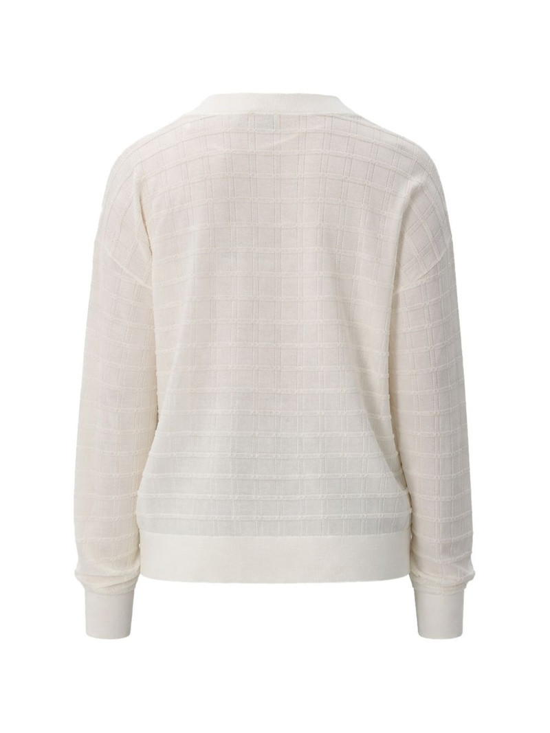 BOSS V-neck textured sweater outlook