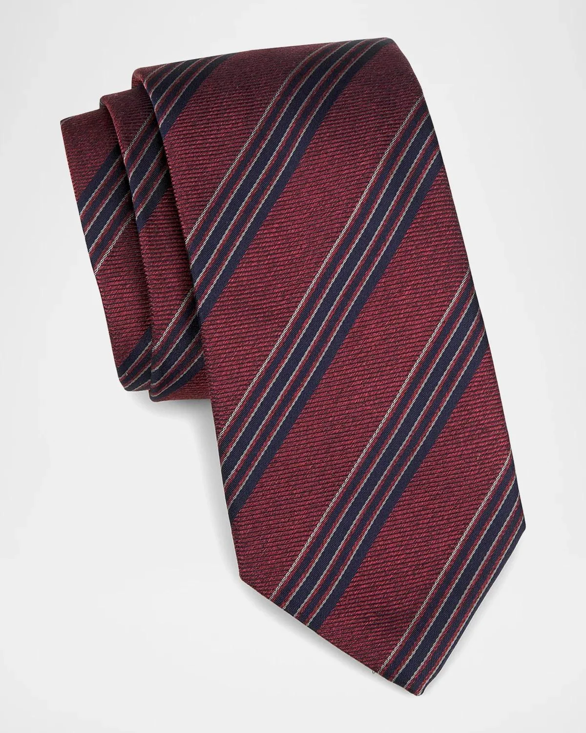 Men's Striped Silk Tie - 1