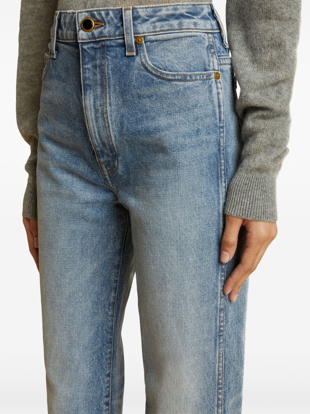 high-rise straight-leg jeans - 6