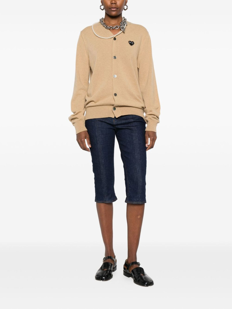 Comme des Garçons PLAY logo-heart cardigan outlook