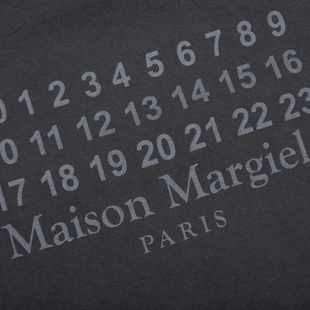 NUMBER LOGO COTTON T-SHIRT - WASHED BLACK - 3