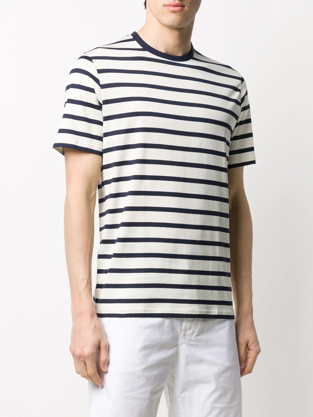 striped crew neck T-shirt - 3