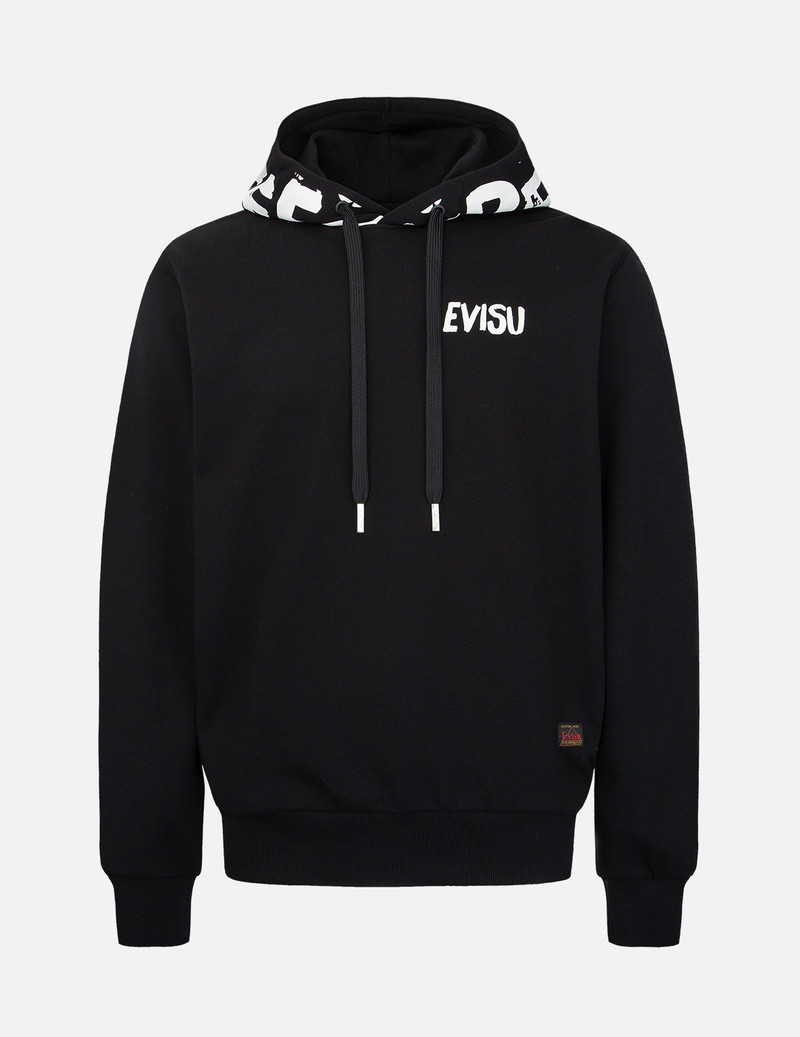 BRAND MOTTO PRINT HOODED SWEATSHIRT 1