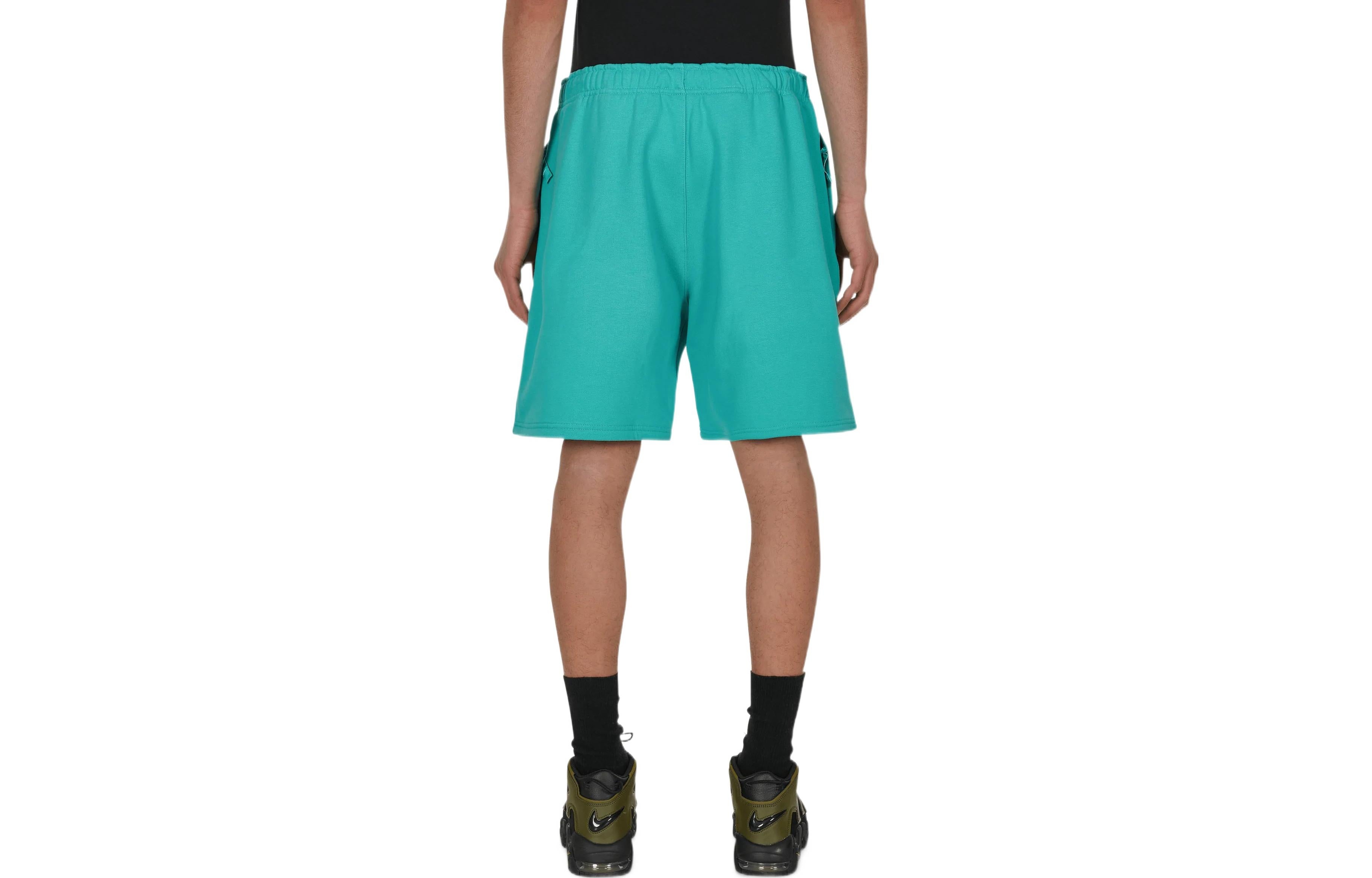 Men's Nike Special Project Solo Swoosh Solid Color Logo Embroidered Straight Shorts Blue Green DV305 - 2