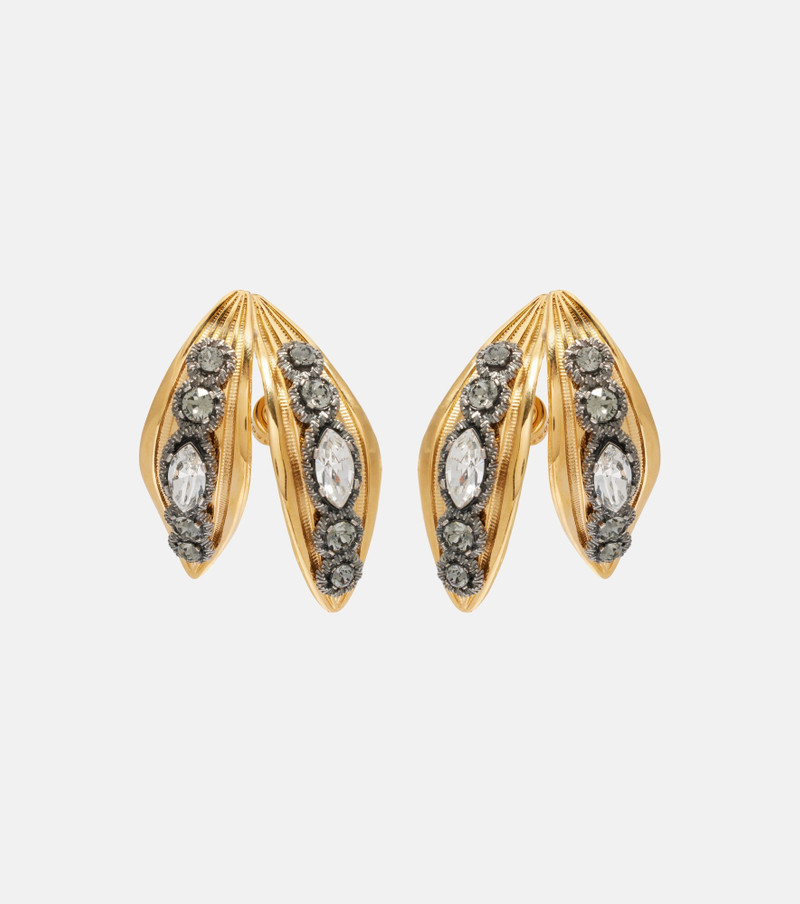 Bloom crystal-embellished earrings 1