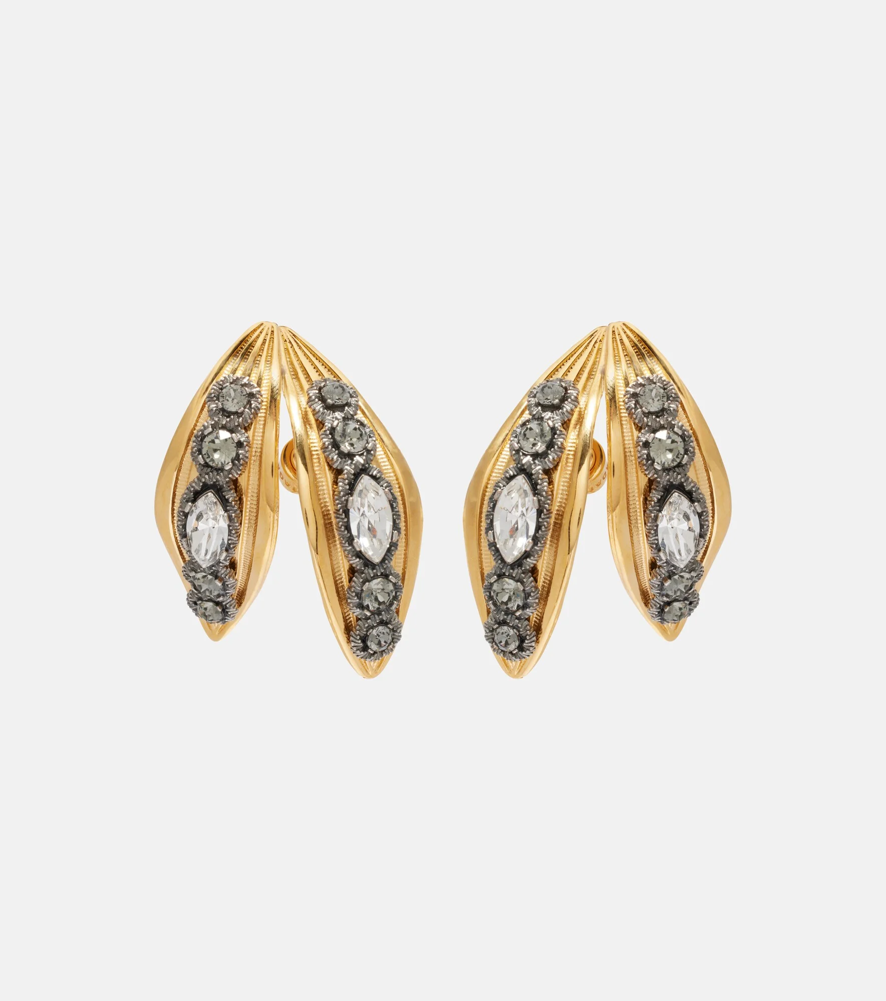 Bloom crystal-embellished earrings - 1