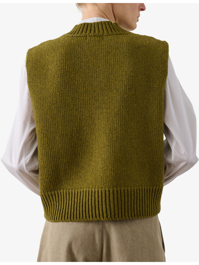Ivana Sleeveless Wool Cardigan 4