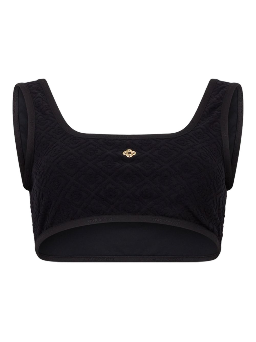 monogram jacquard bikini top - 2