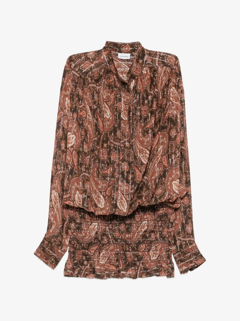 paisley-print ruffled dress - 1