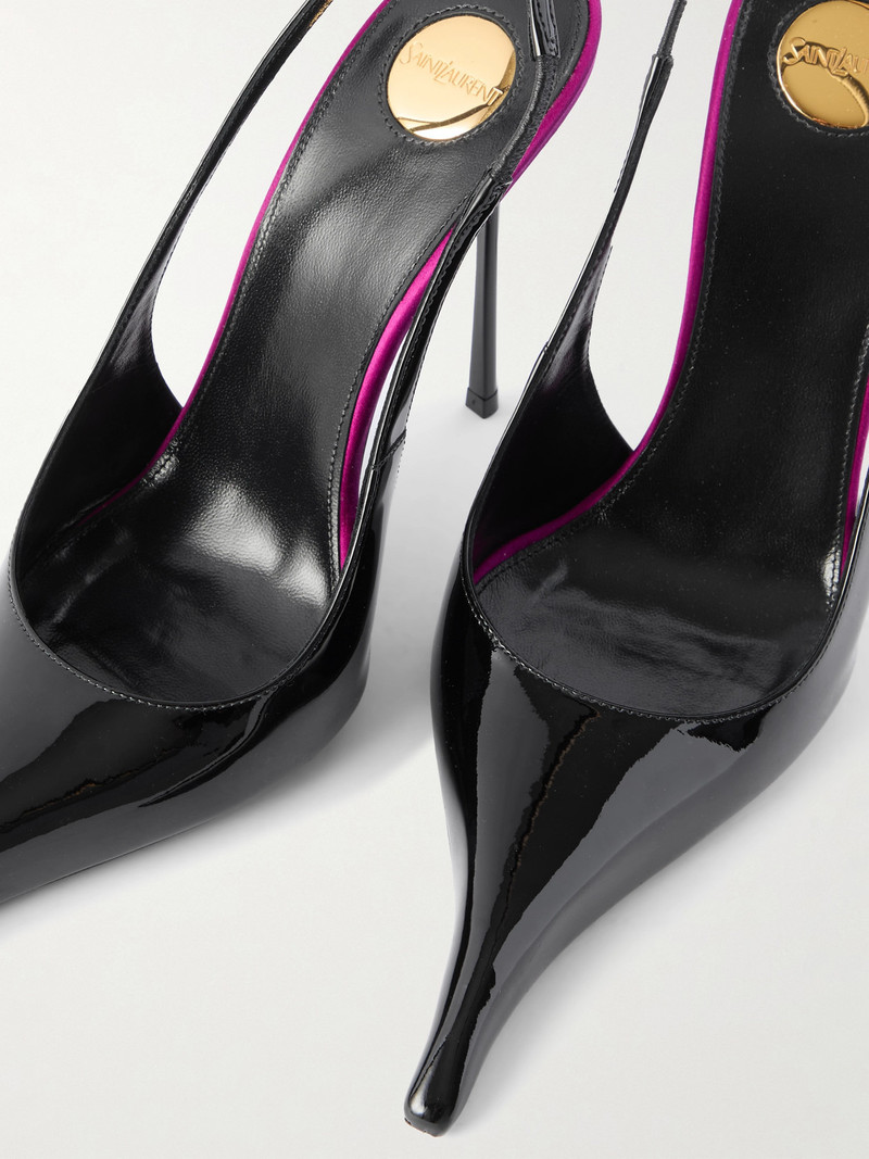 Amalia Patent-leather Slingback Pumps 4