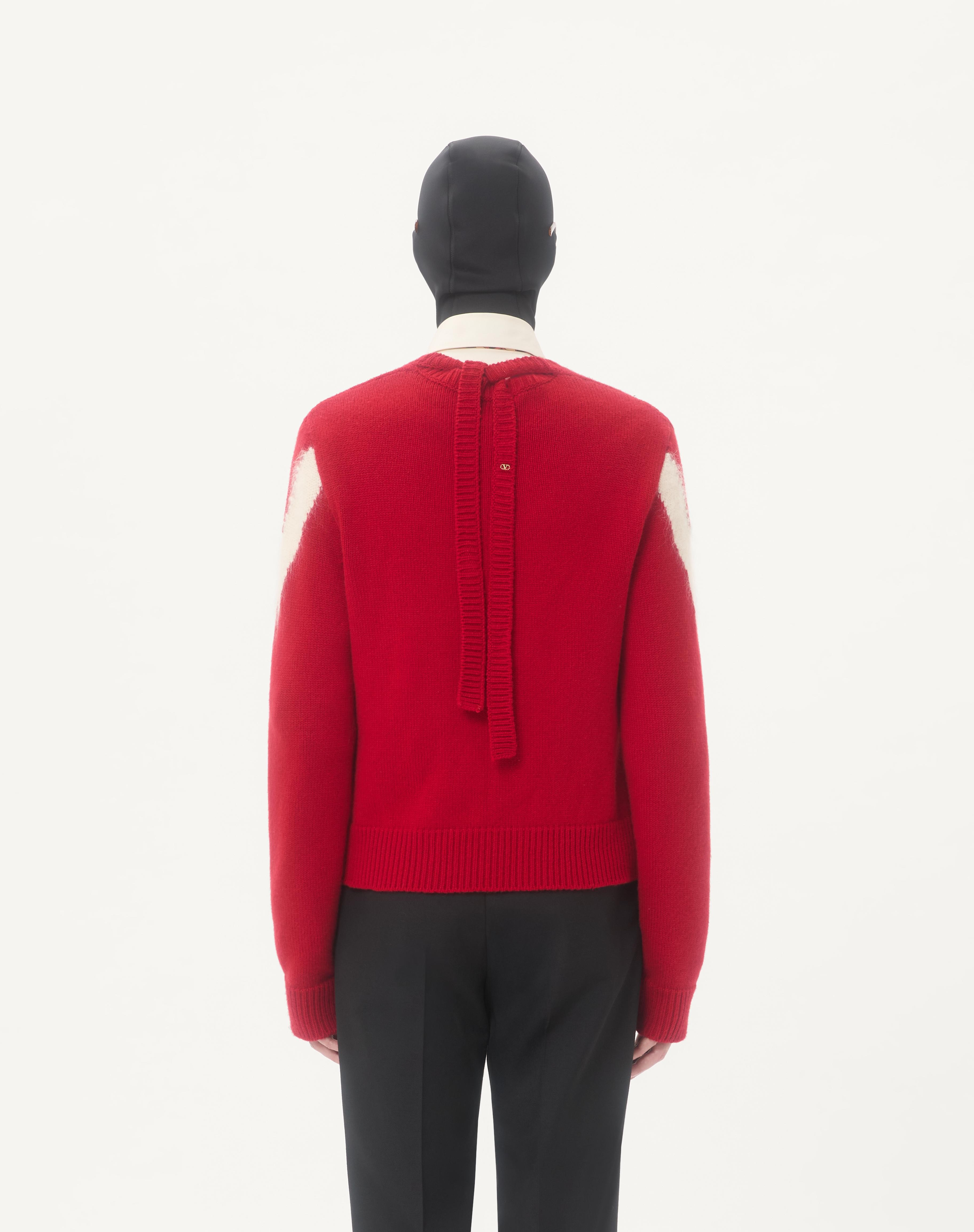 VALENTINO WOOL SWEATER WITH VLOGO BOW AT THE BACK - 7