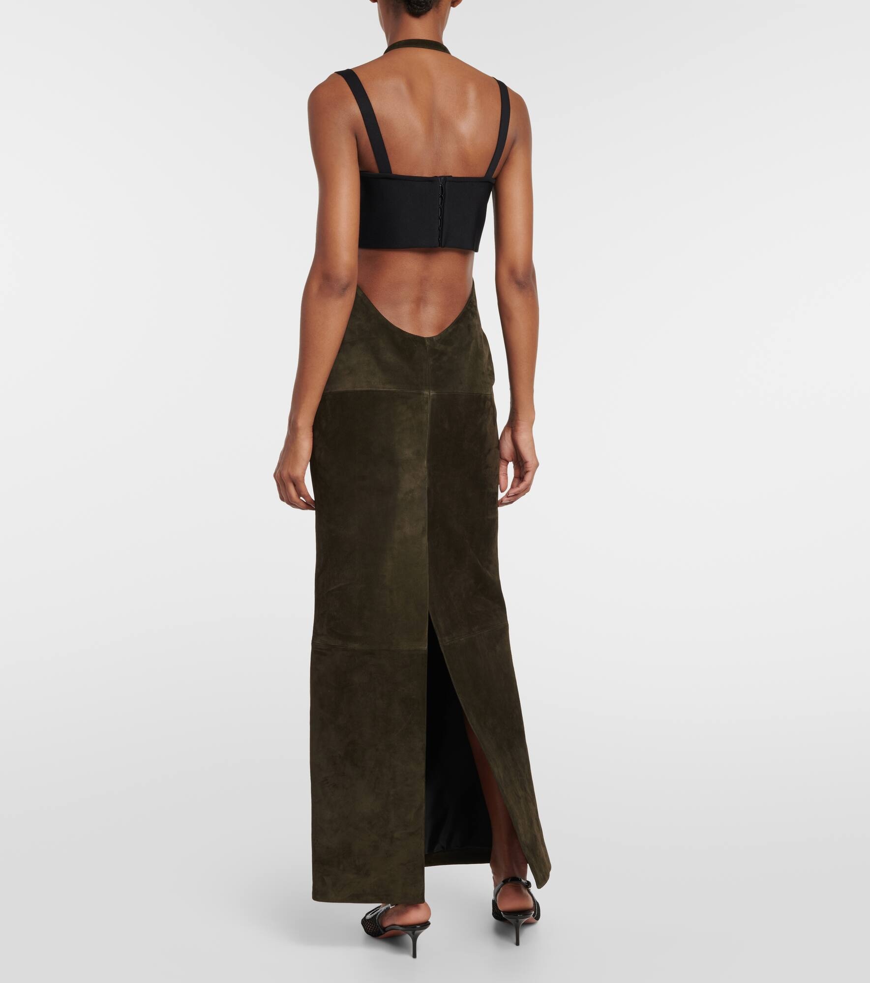 Suede maxi skirt - 3