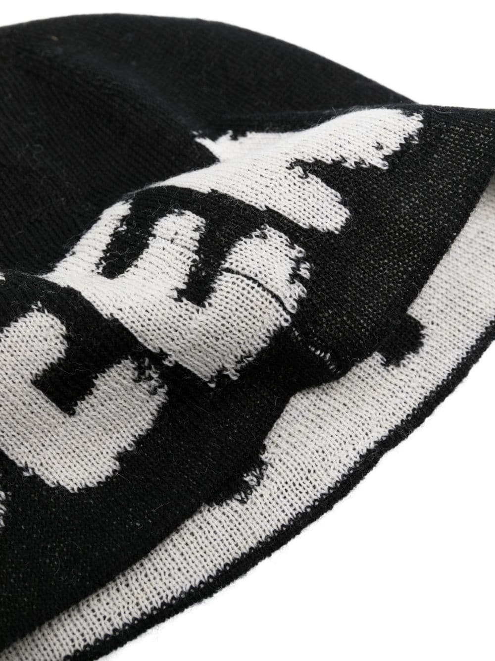 logo-print wool beanie - 2