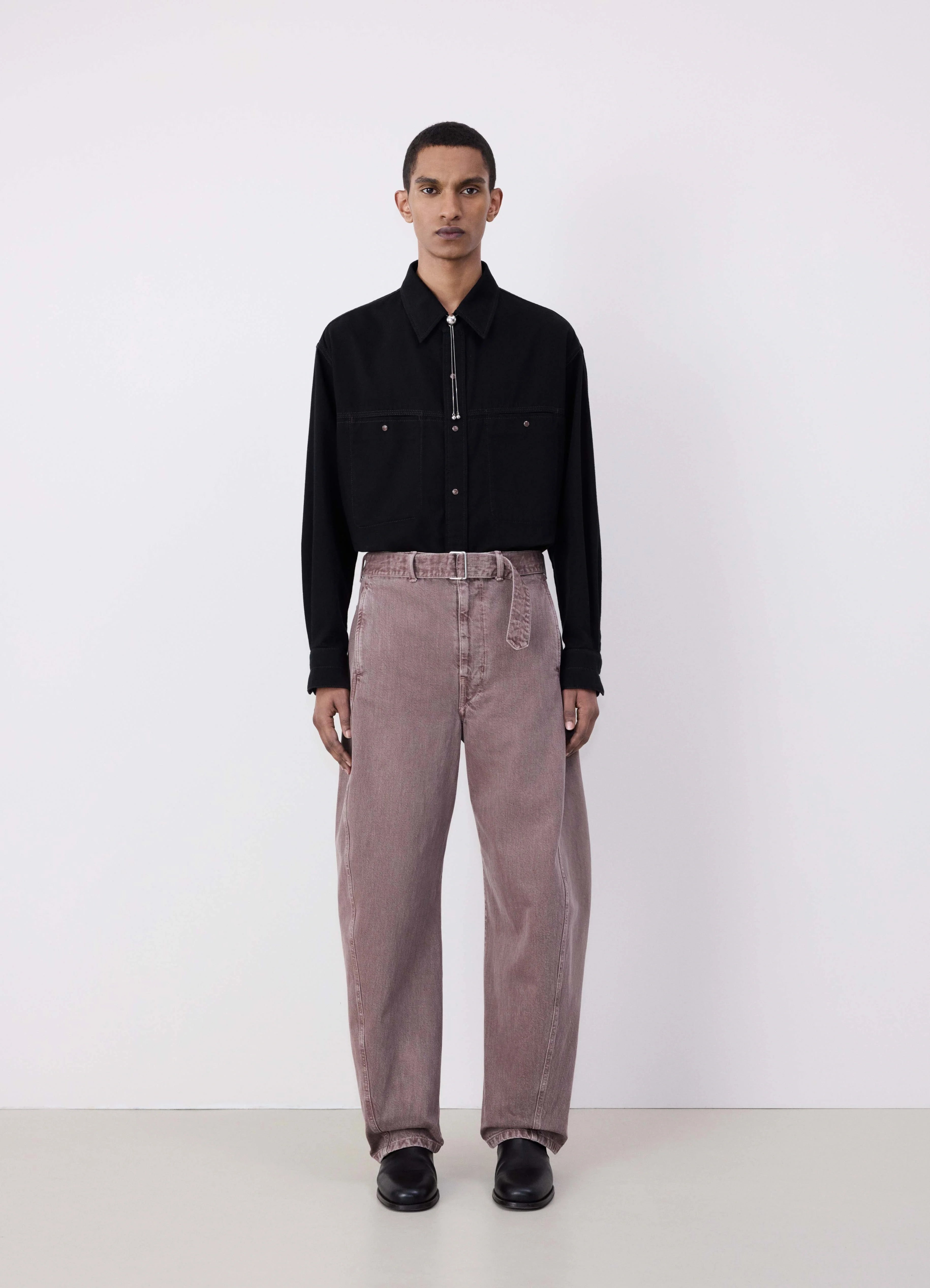 TWISTED BELTED PANTS - 4