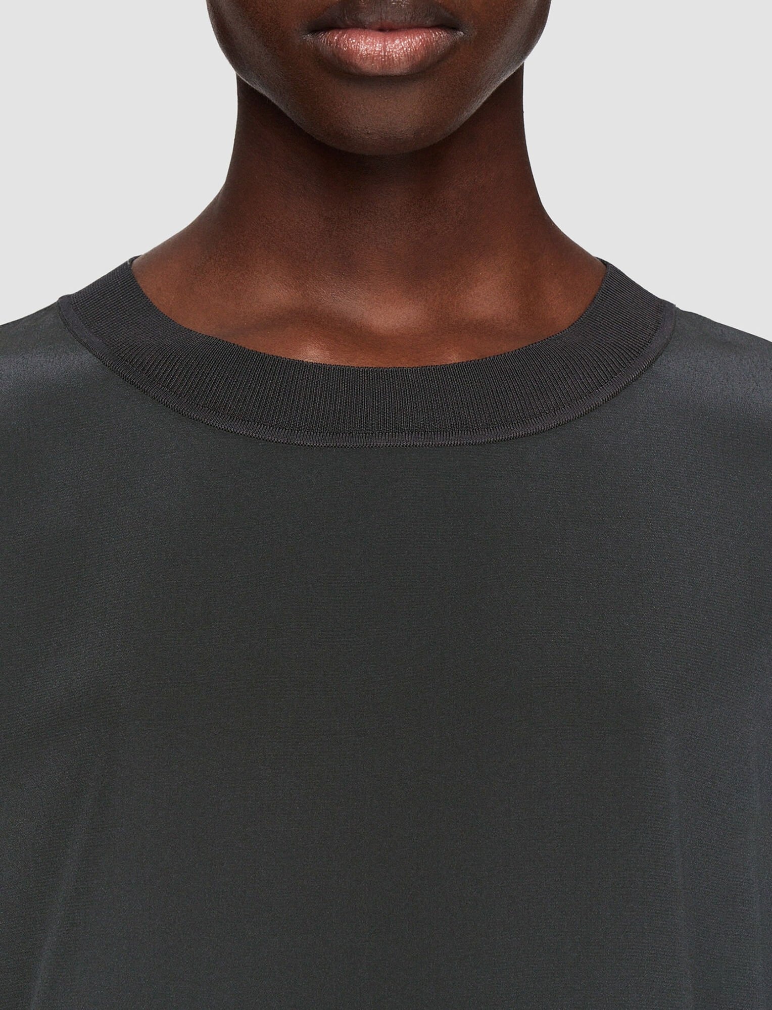 JOSEPH Silk Crepe de Soie Rubin Blouse | REVERSIBLE