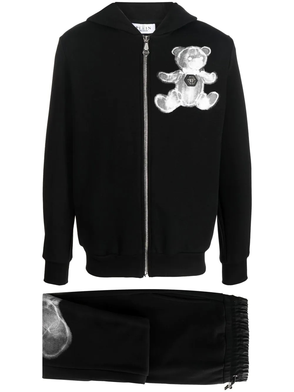 teddy-print hooded tracksuit - 1