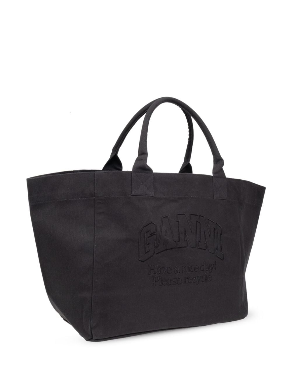 logo-embroidered cotton tote bag - 4