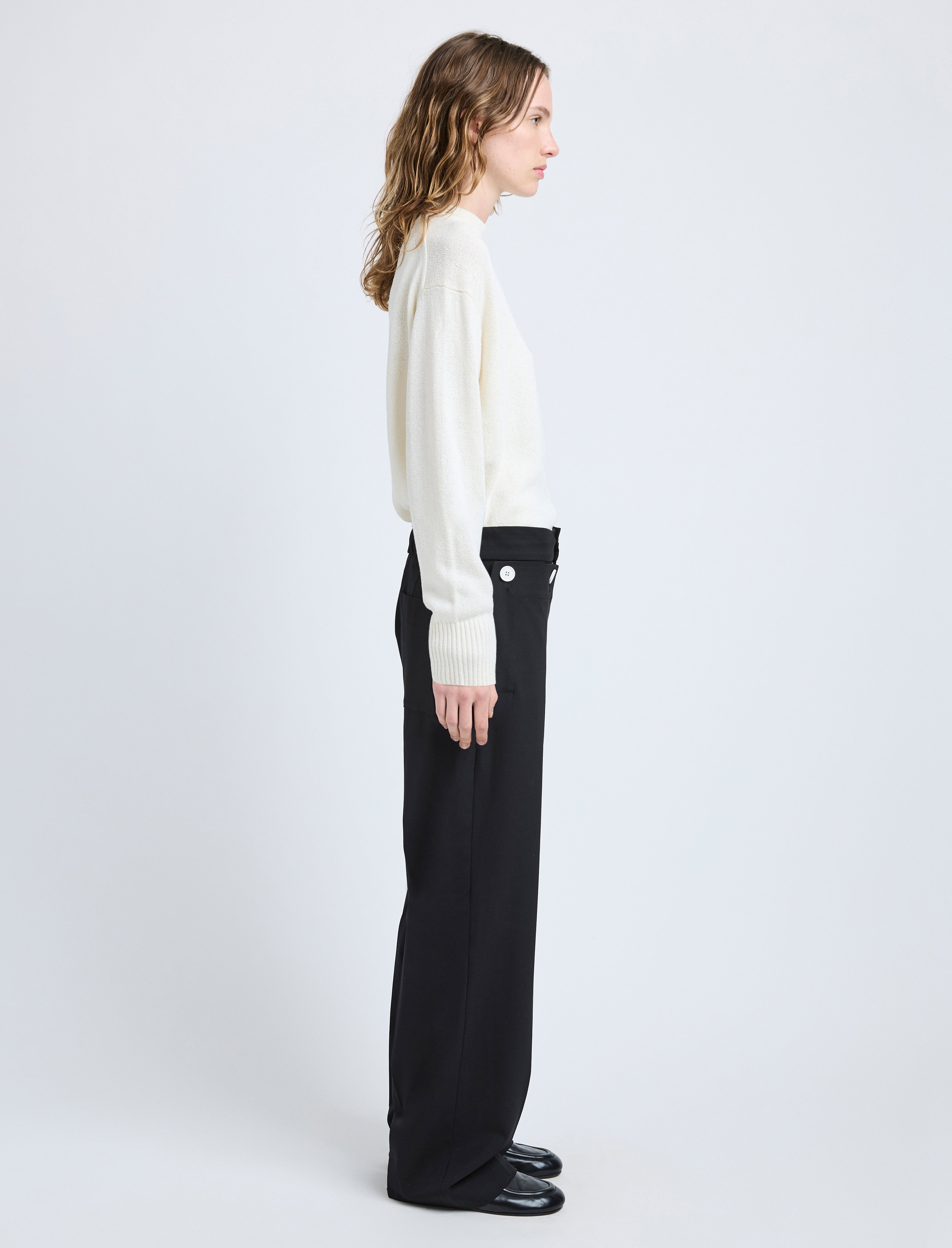 Corri Sweater in Silk Cotton Crepe Knit - 4