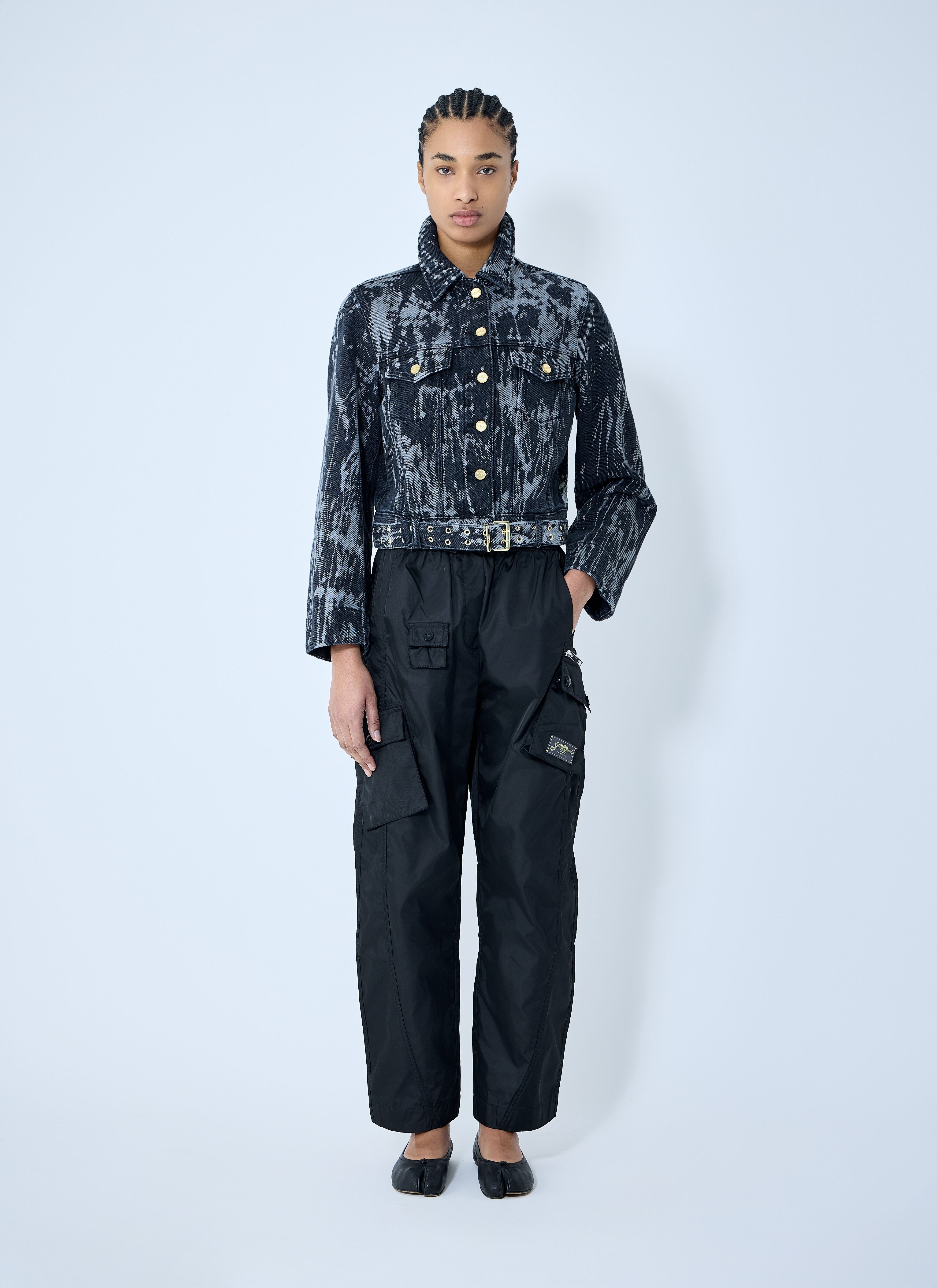 Heavy Denim Belted Jacket - 2