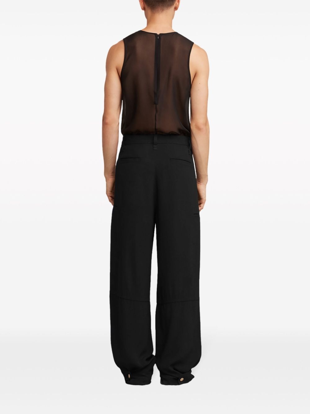 tailored wide-leg trousers - 4