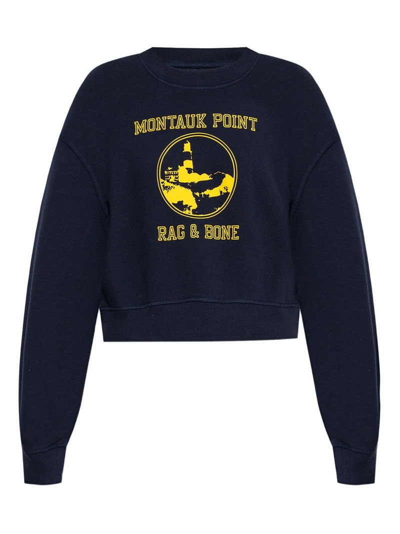 Montauk Point graphic-print cropped sweatshirt 1