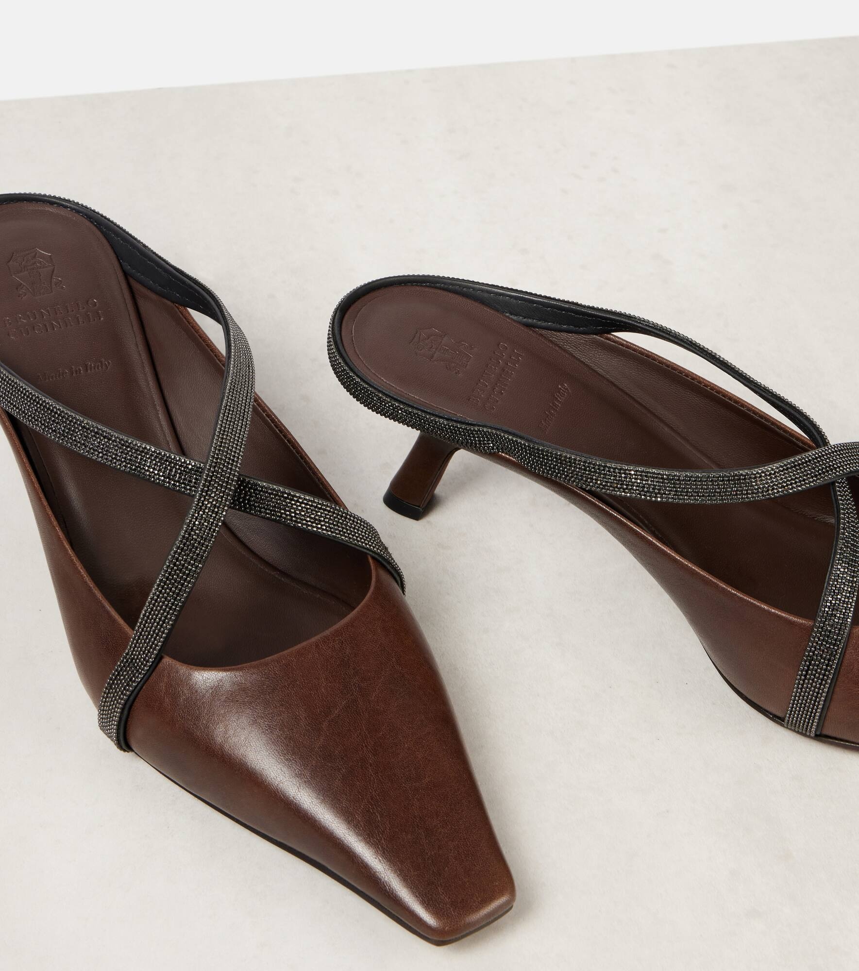 Leather mules - 5