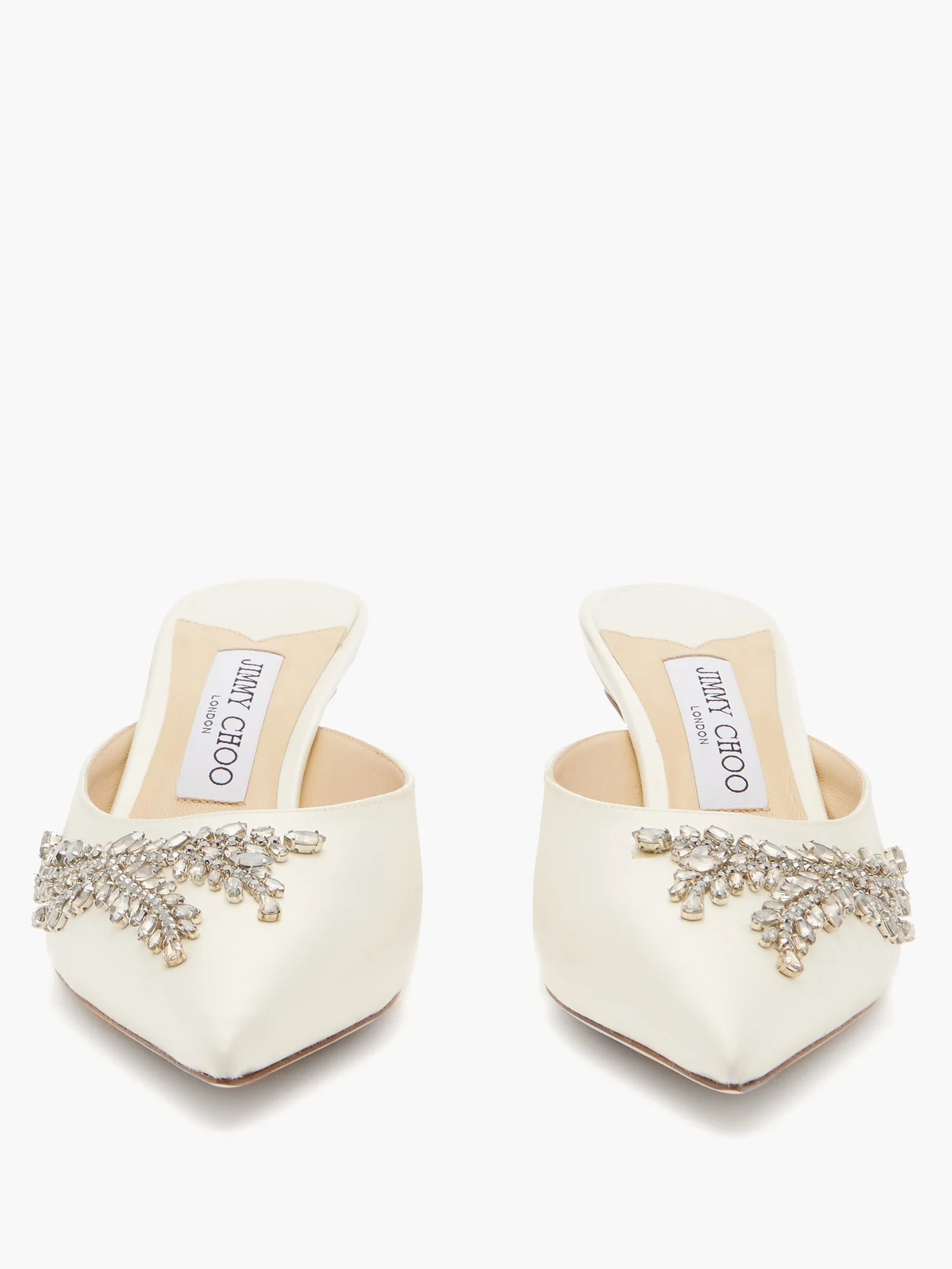 Rav 54 crystal-embellished satin mules - 5