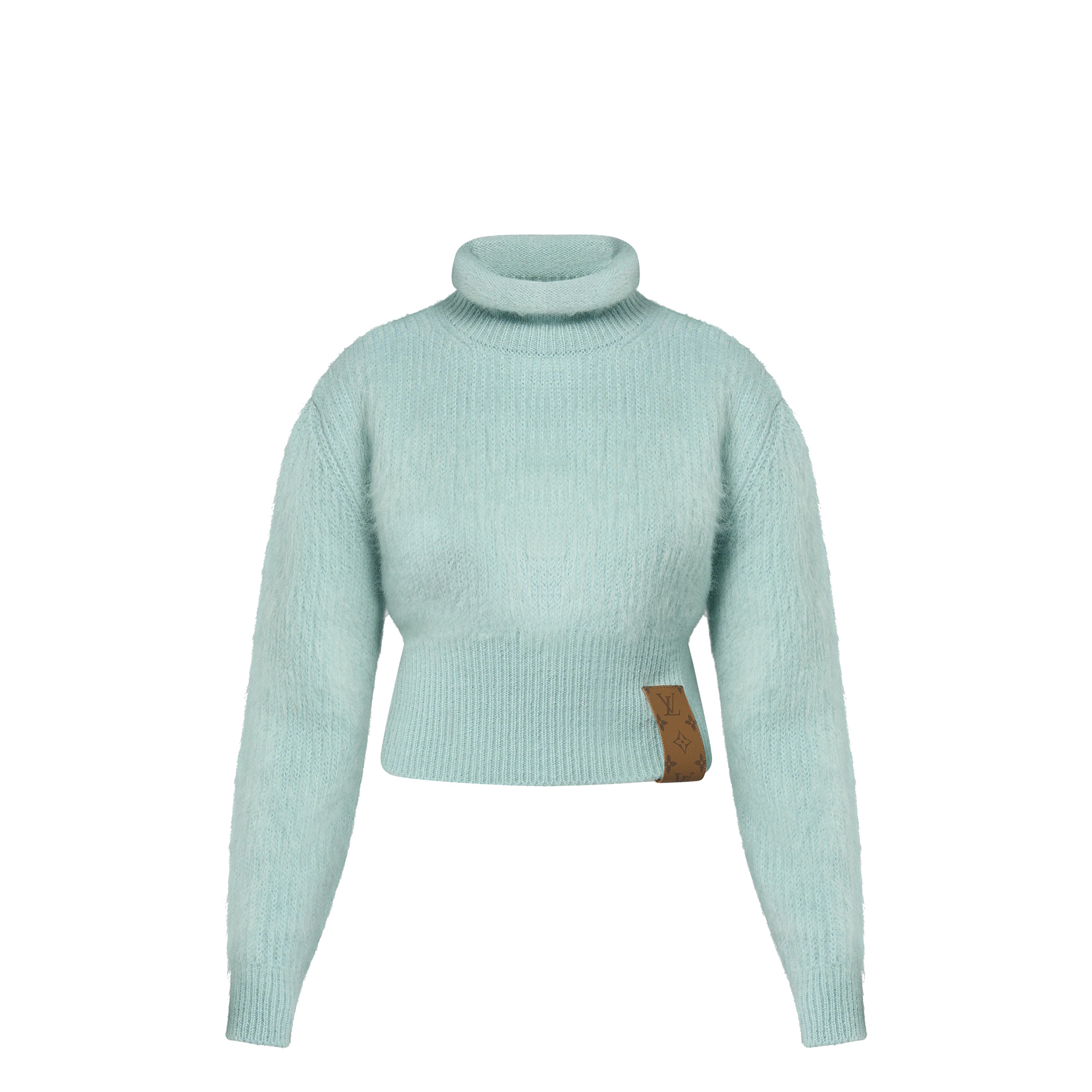 Brushed Mohair Roll Neck Pullover - 1