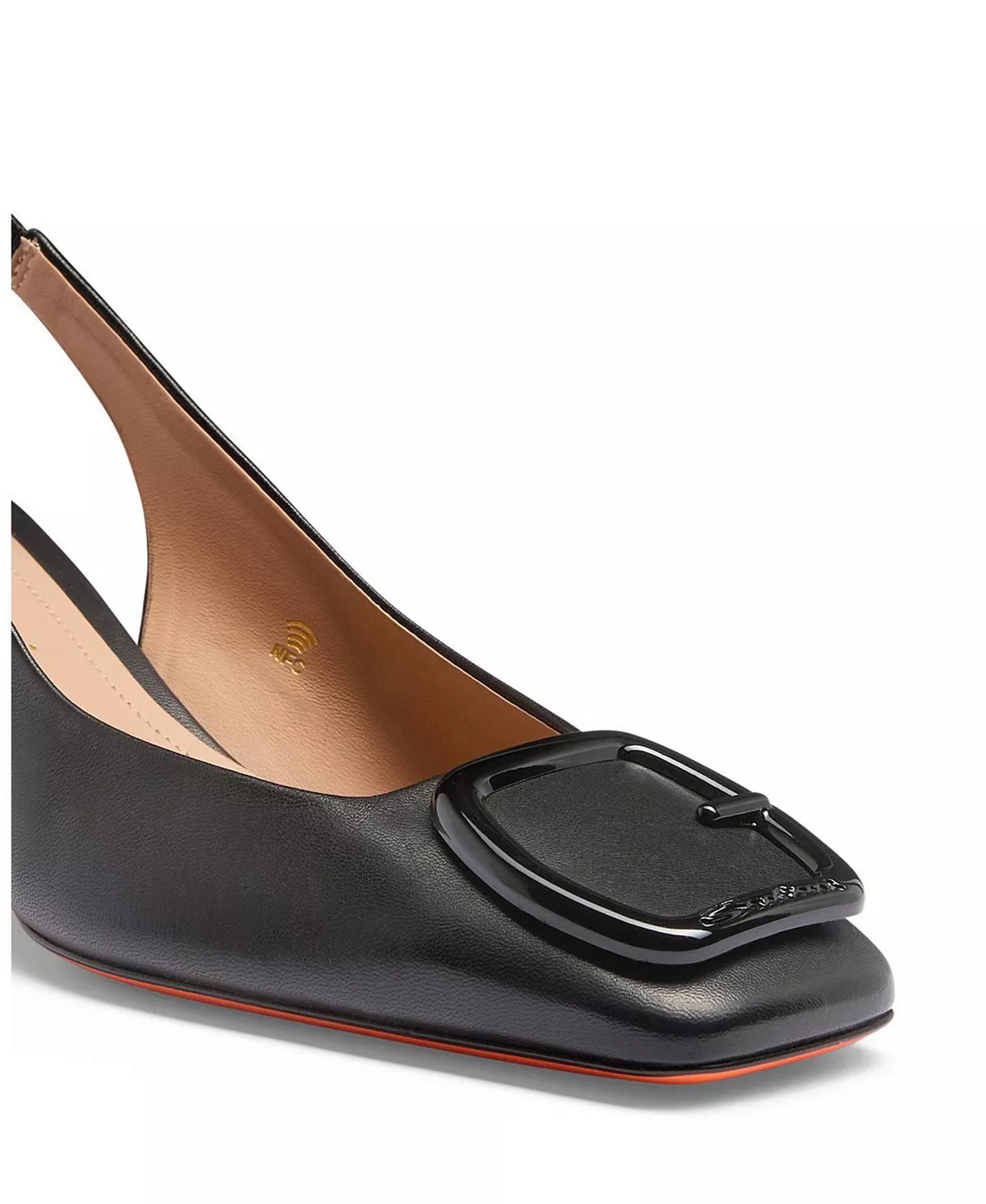 Women's Leather Mid-Heel Slingback - 5