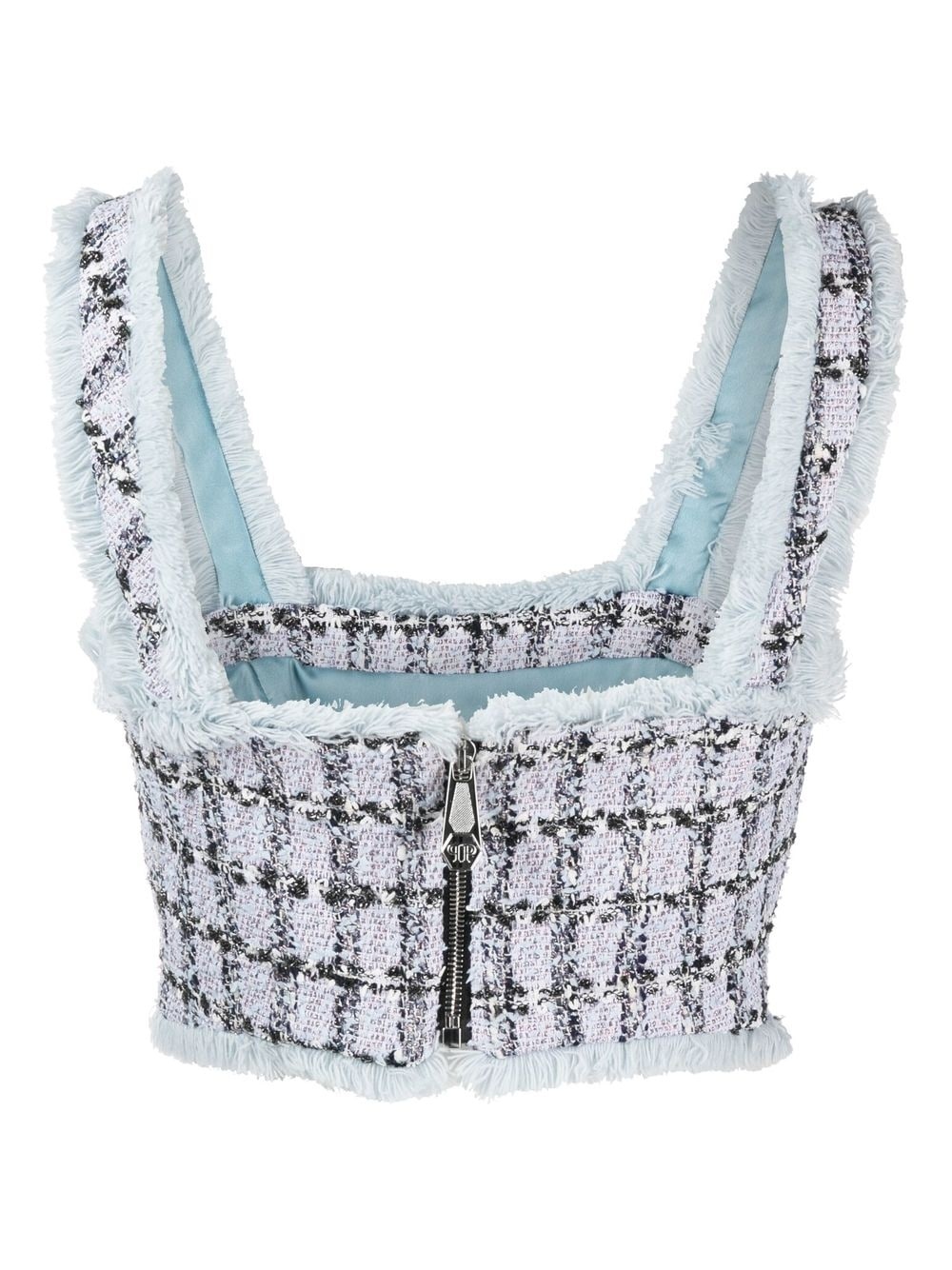 tweed cropped top - 2
