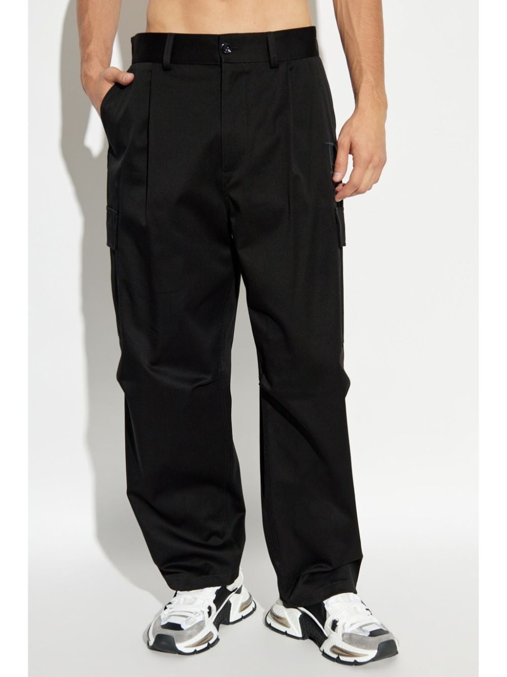 logo-embroidered cargo trousers - 3