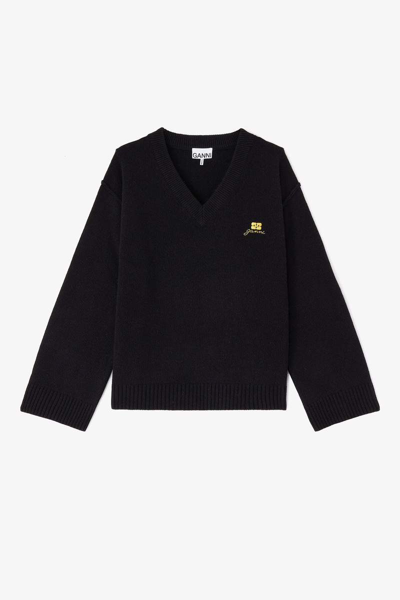 WOOL MIX V-NECK SWEATER 1