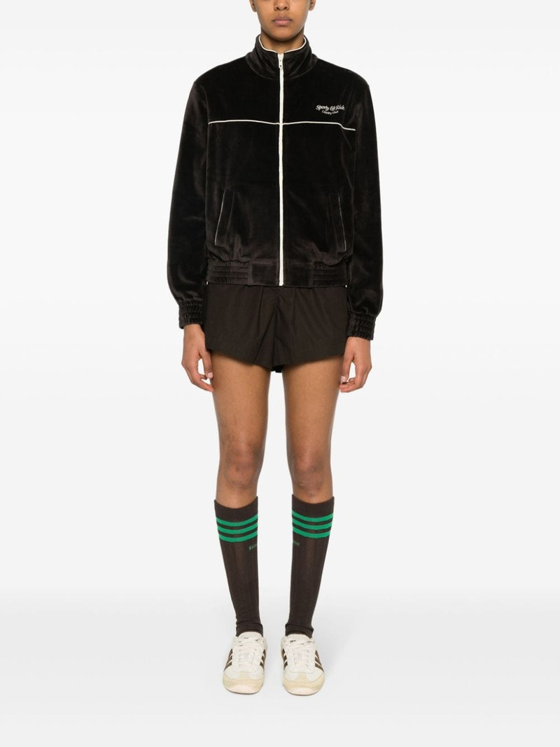 Sporty & Rich velour zip-up jacket outlook