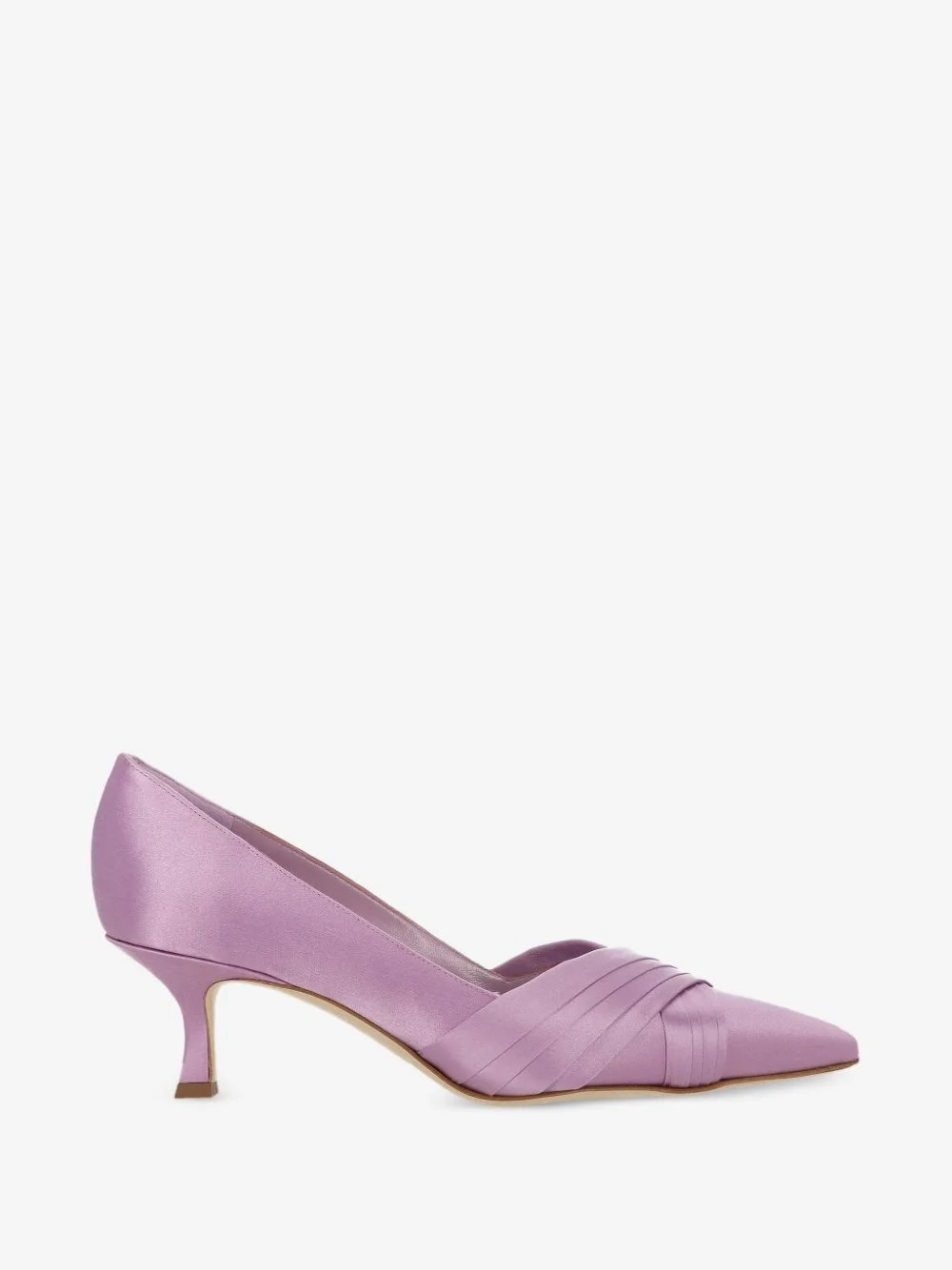 pleated pointed-toe pumps - 1