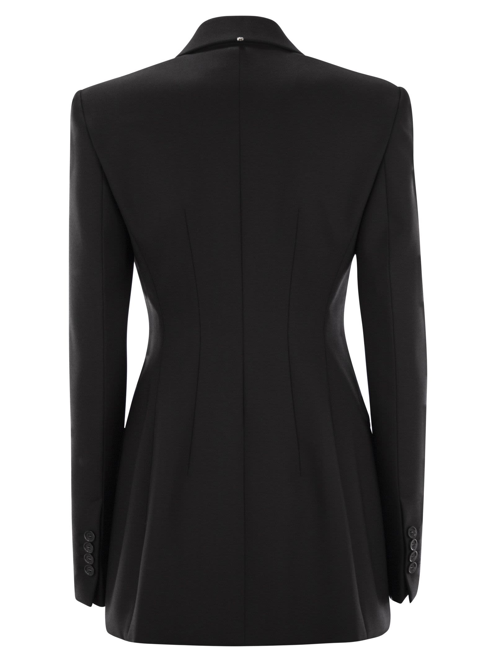 Sportmax Women Stretch Wool Fitted Blazer - 2